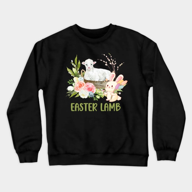 Easter Bunny Beautiful Easter Eggs Crewneck Sweatshirt by ArtManryStudio